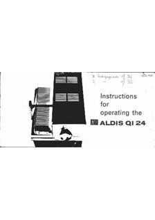 Aldis Ltd QI 24 manual. Camera Instructions.